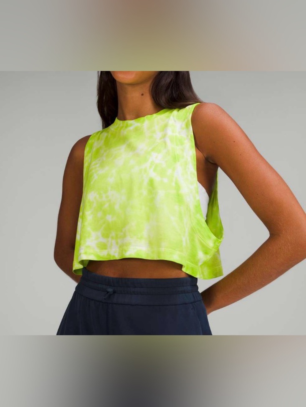 NWOT New Lululemon All Yours Cropped Cotton Tank Top *Tie Dye - Picture 1 of 7